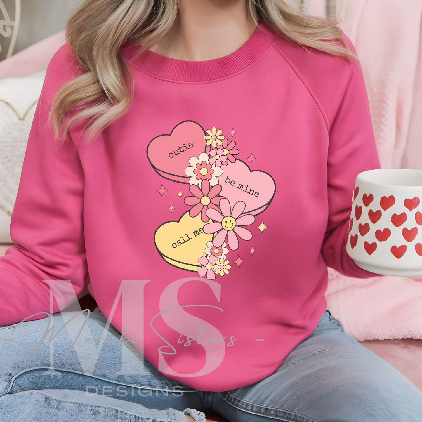 Cutie Candy Hearts Sweatshirt