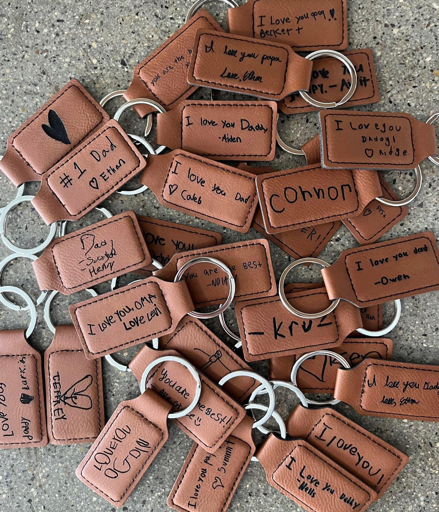 Leather Engraved Key Chain