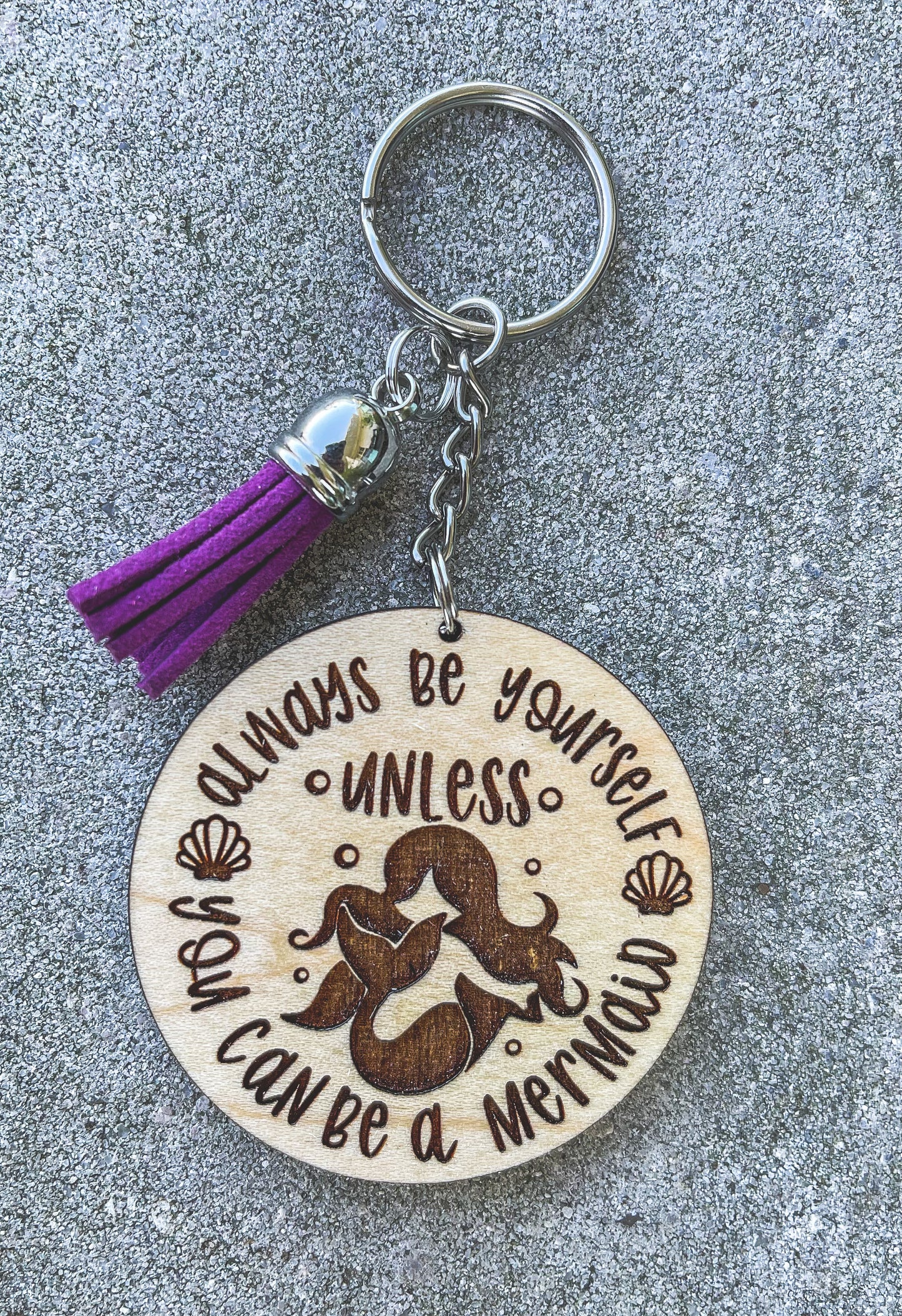 Be A Mermaid Key Chain with Tassel