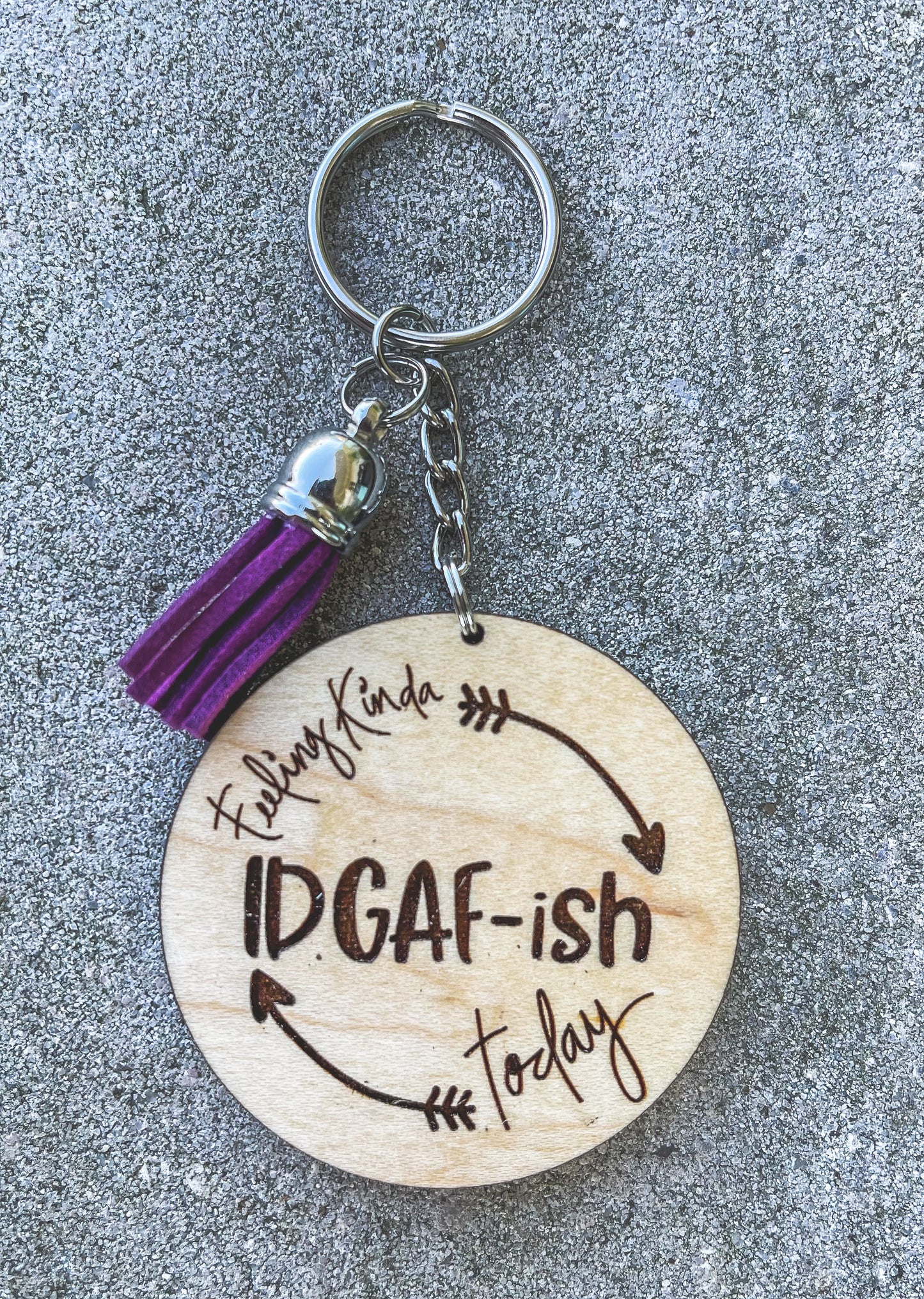 IDGAF-ish Key Chain with Tassel
