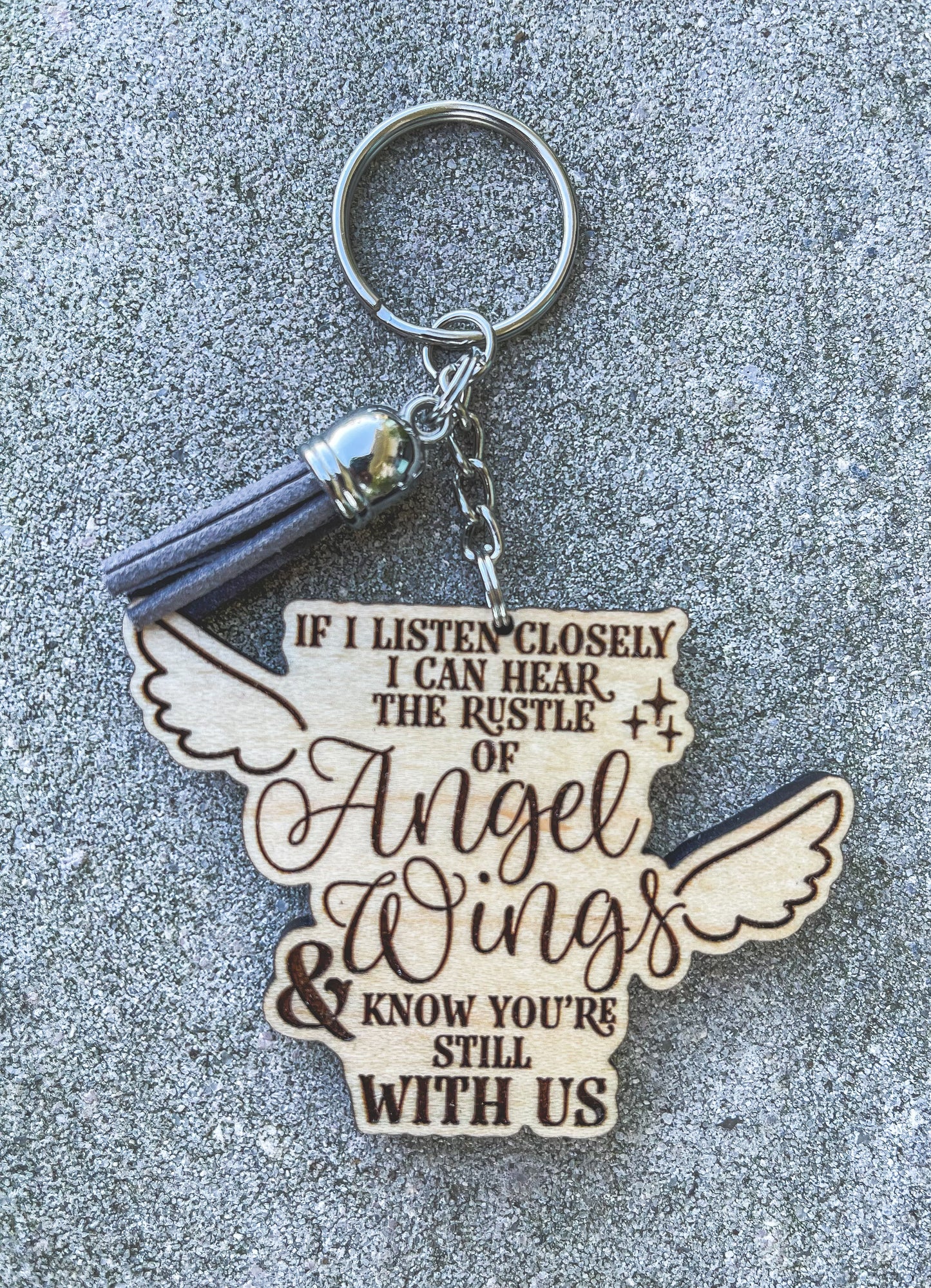 Angel Wings Key Chain with Tassel
