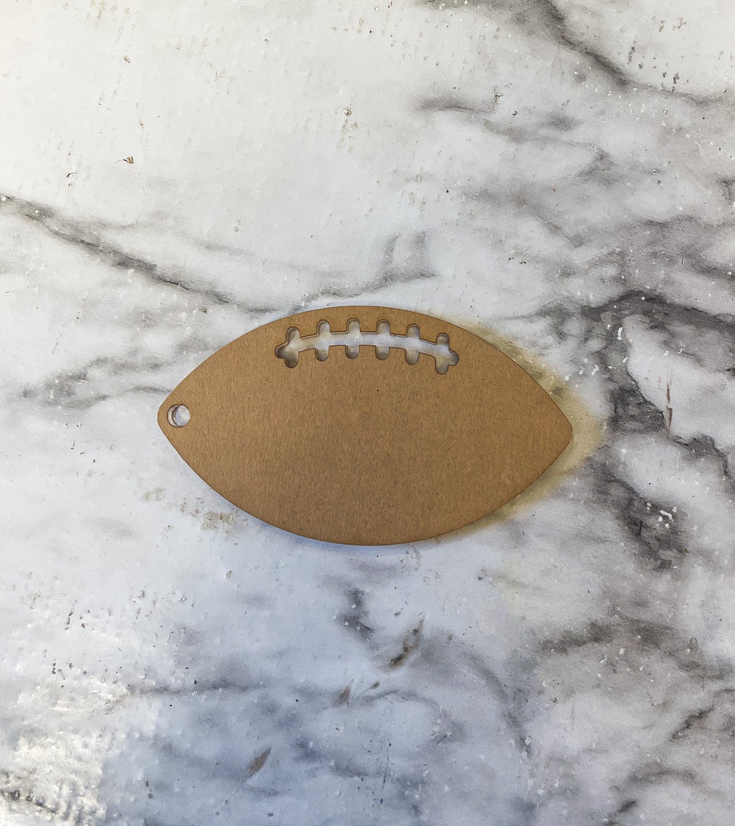 Clear Acrylic Football with Laces Cutout