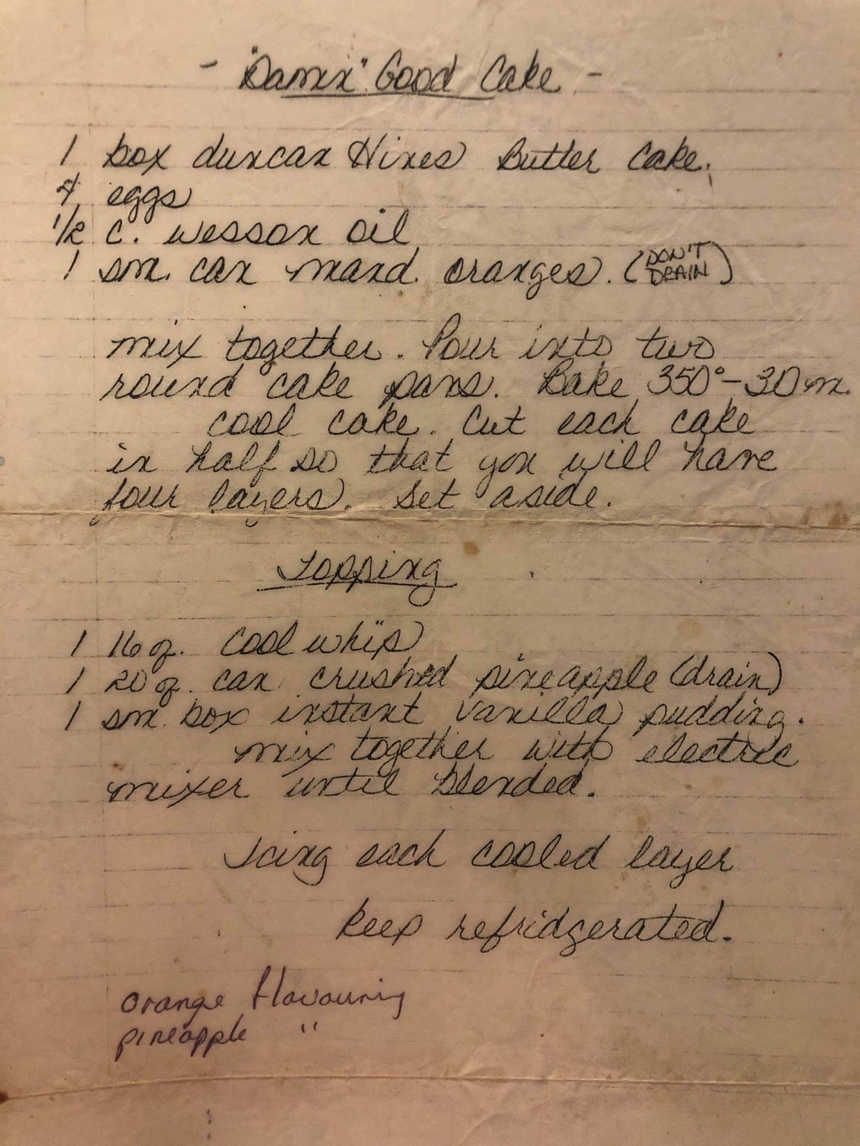 Add On-Full Page Handwritten Recipe Engraving