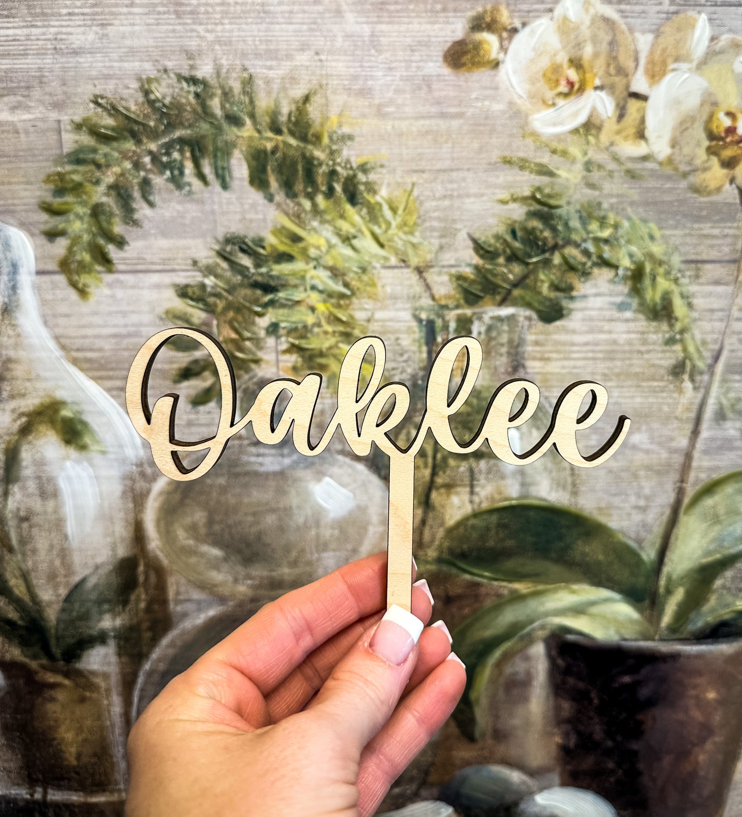 Wood Cake Topper