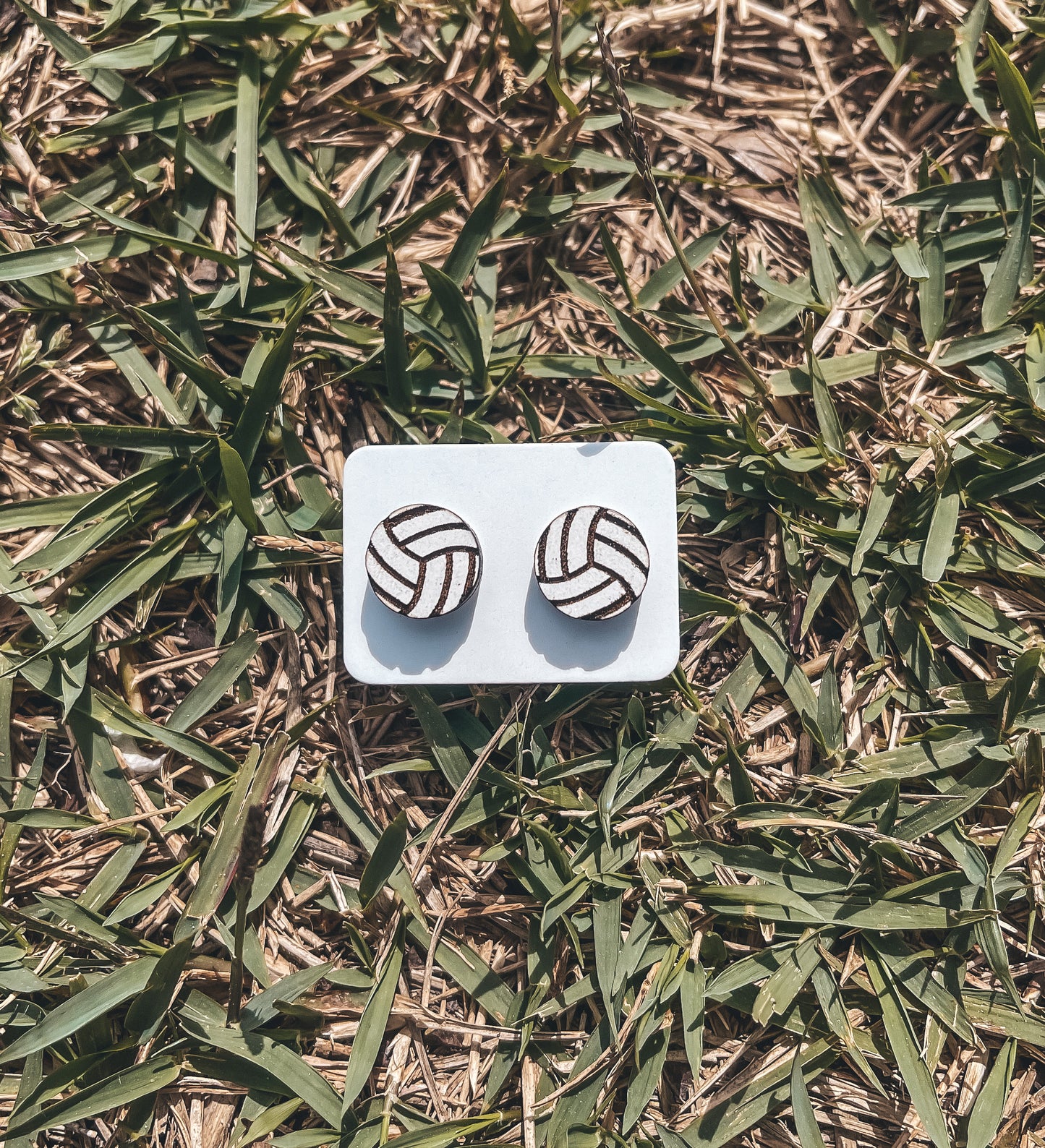 Volleyball Wood Earrings