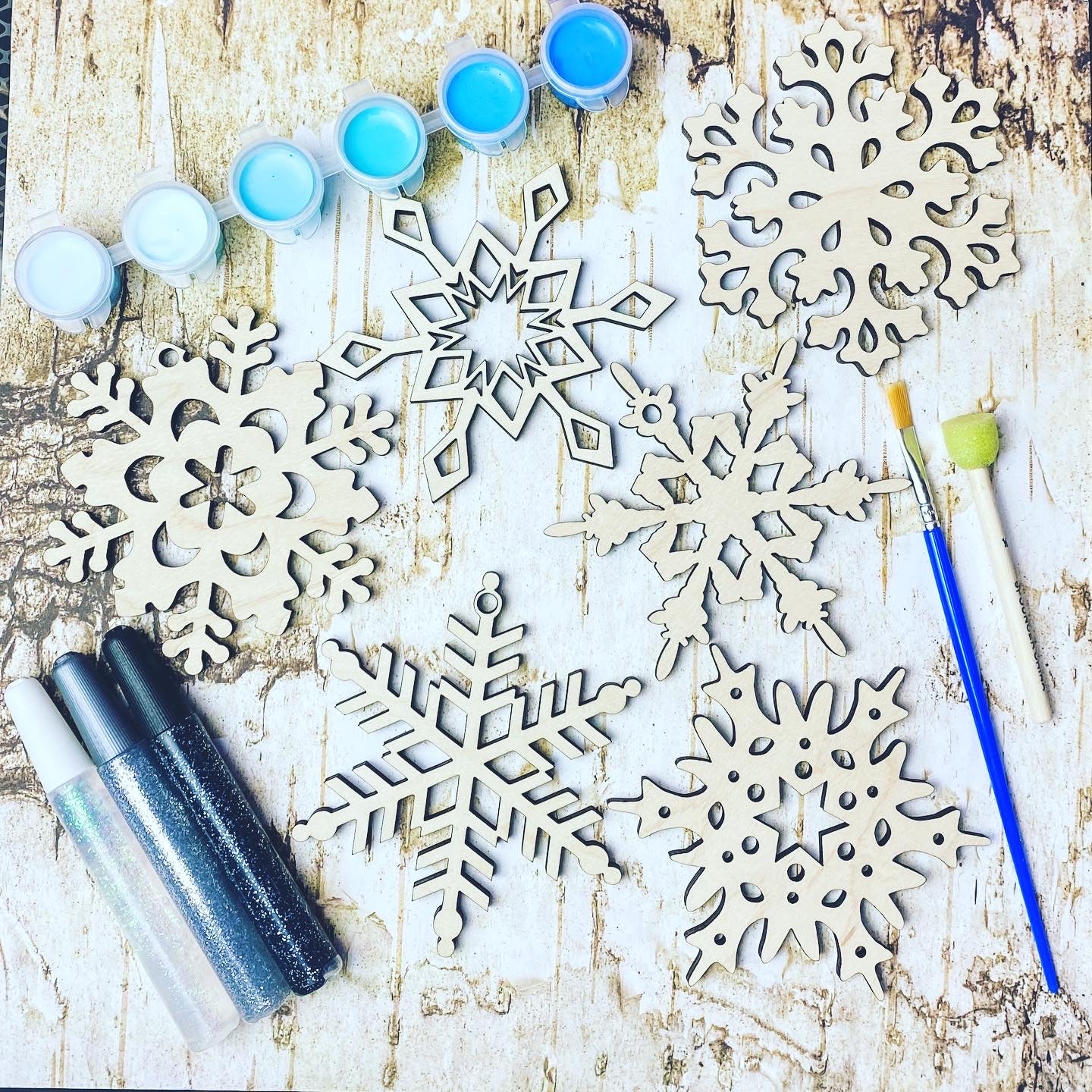 Snowflake Ornament DIY Paint Kit