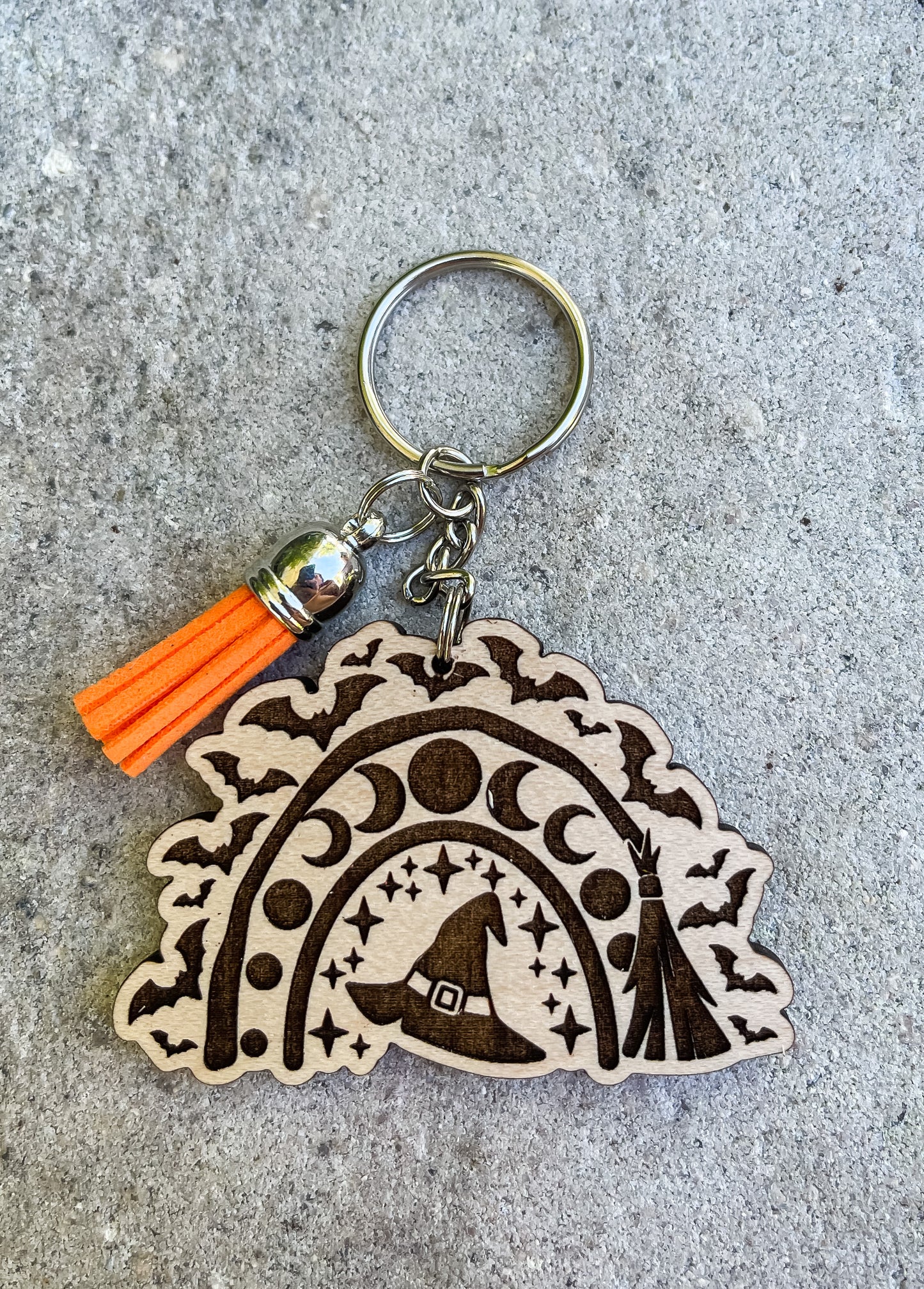 Witch Rainbow Key Chain with Tassel