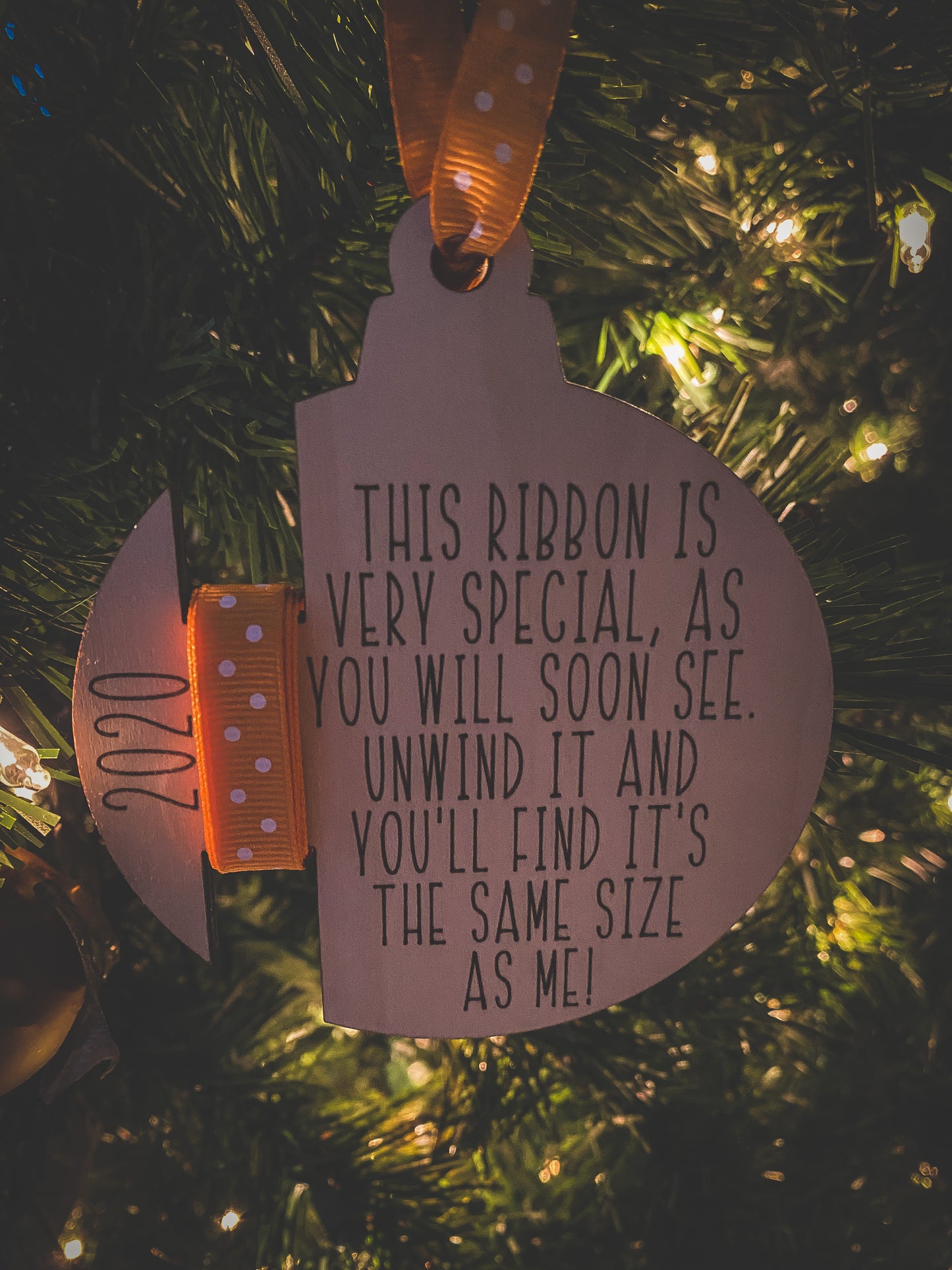 Ribbon Height Ornament With Personalization