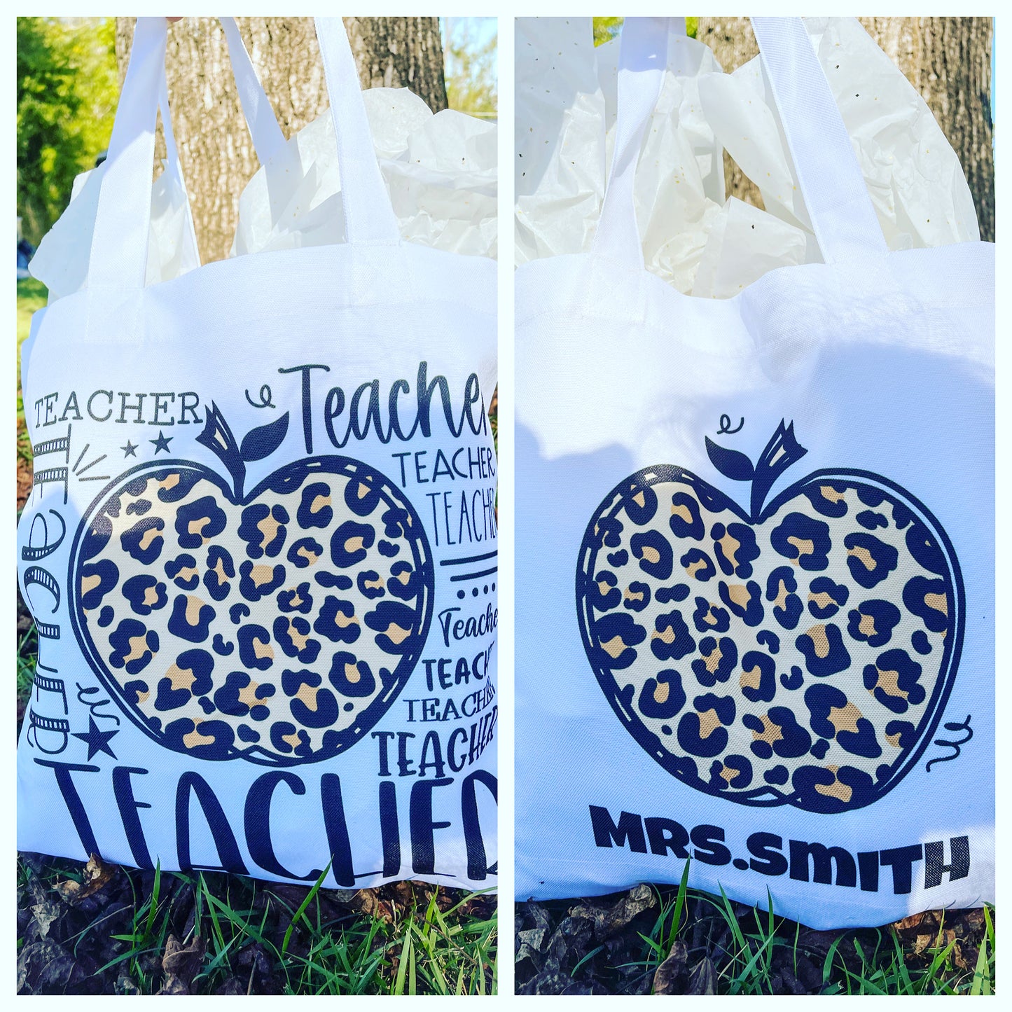 Double Sided Teacher Tote