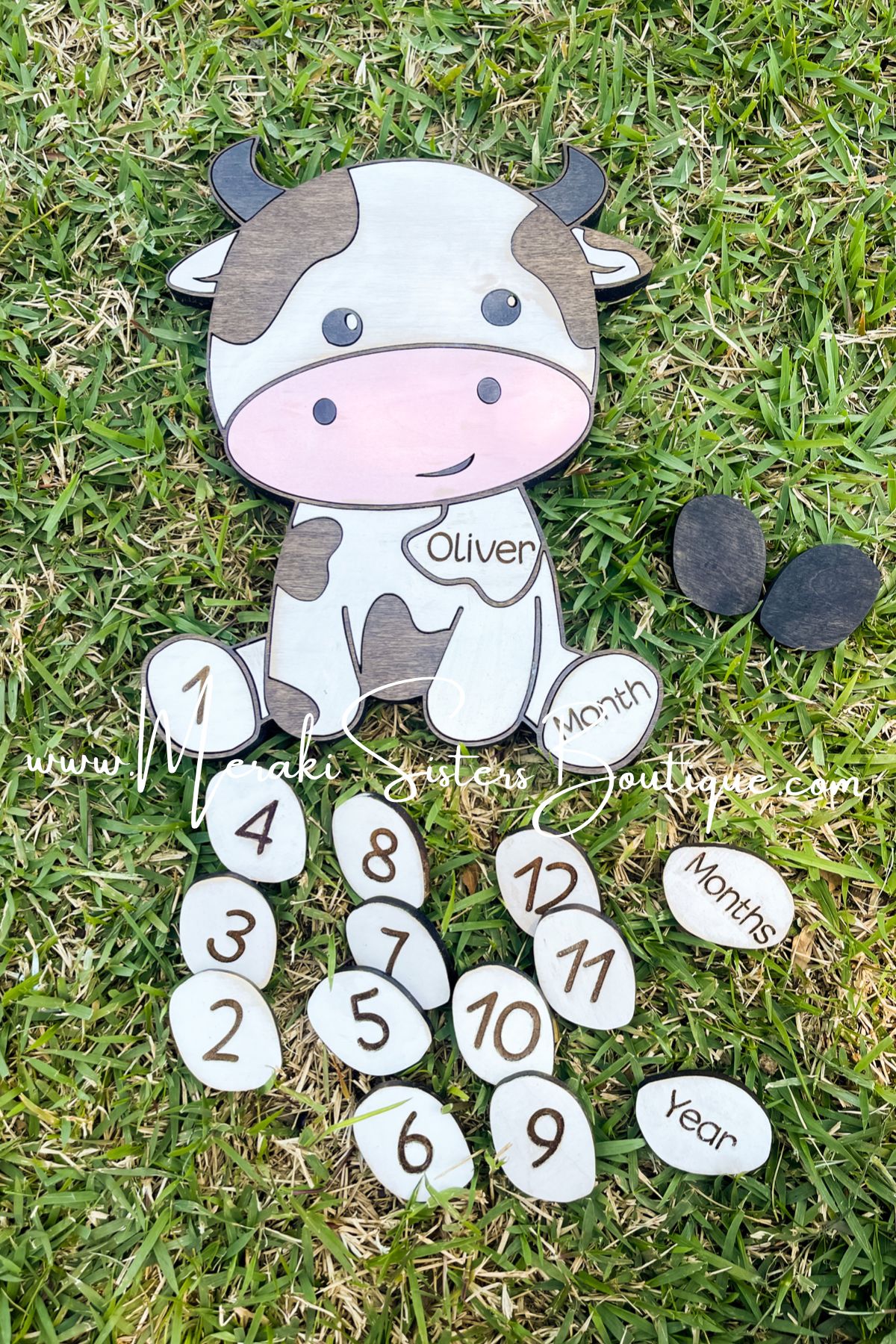 Interchangeable Cow Milestone Marker