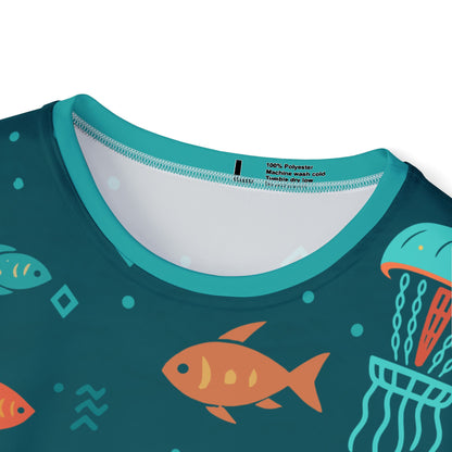 Underwater Men's Sports Jersey - Custom Disc Golf Design - Colorful Graphic Tee for Athletes