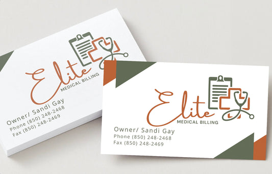 Elite Medical Billing Business Cards