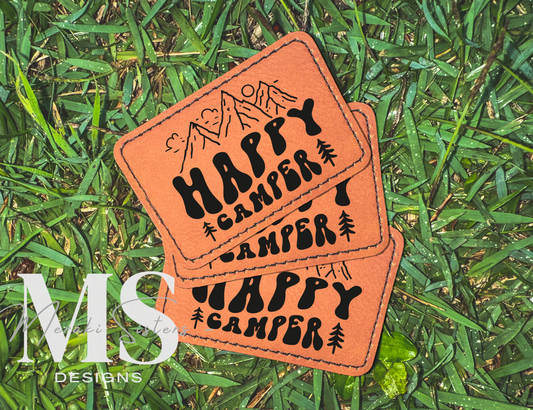 Happy Camper Engraved Patch