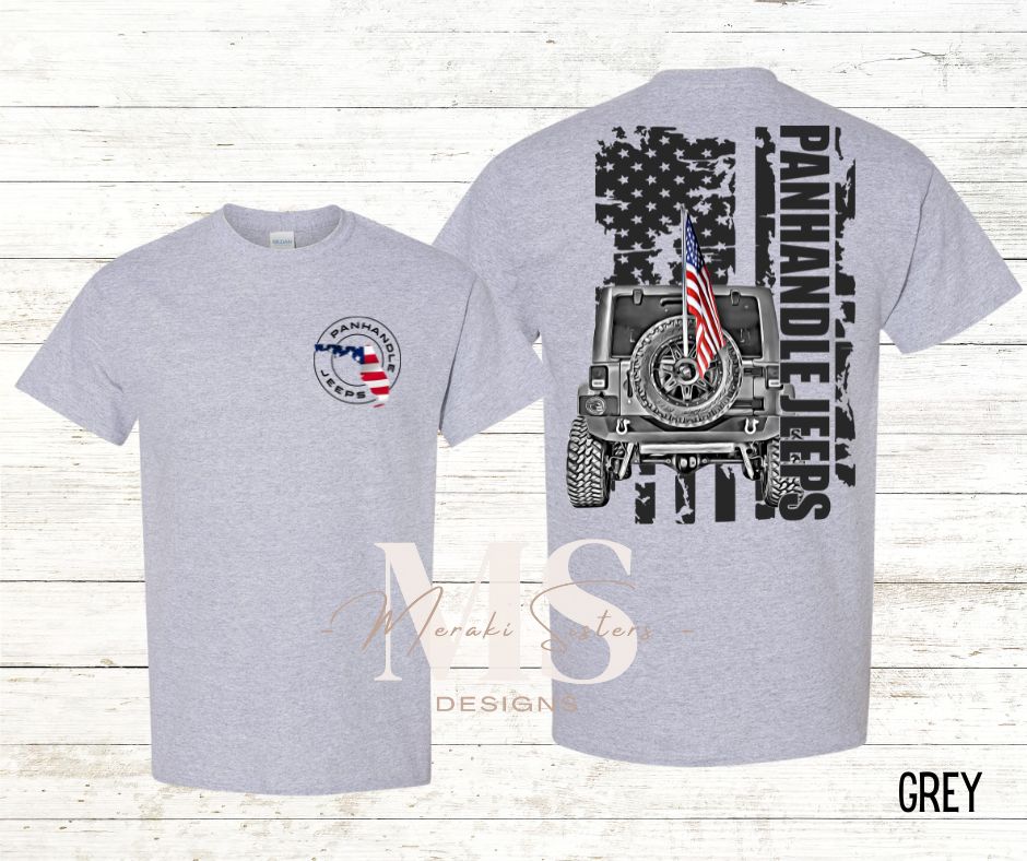 Panhandle Jeeps Freedom Logo Tee