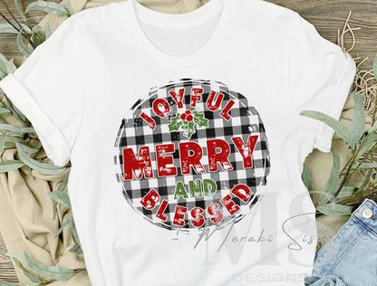 Joyful, Merry, & Blessed Tee