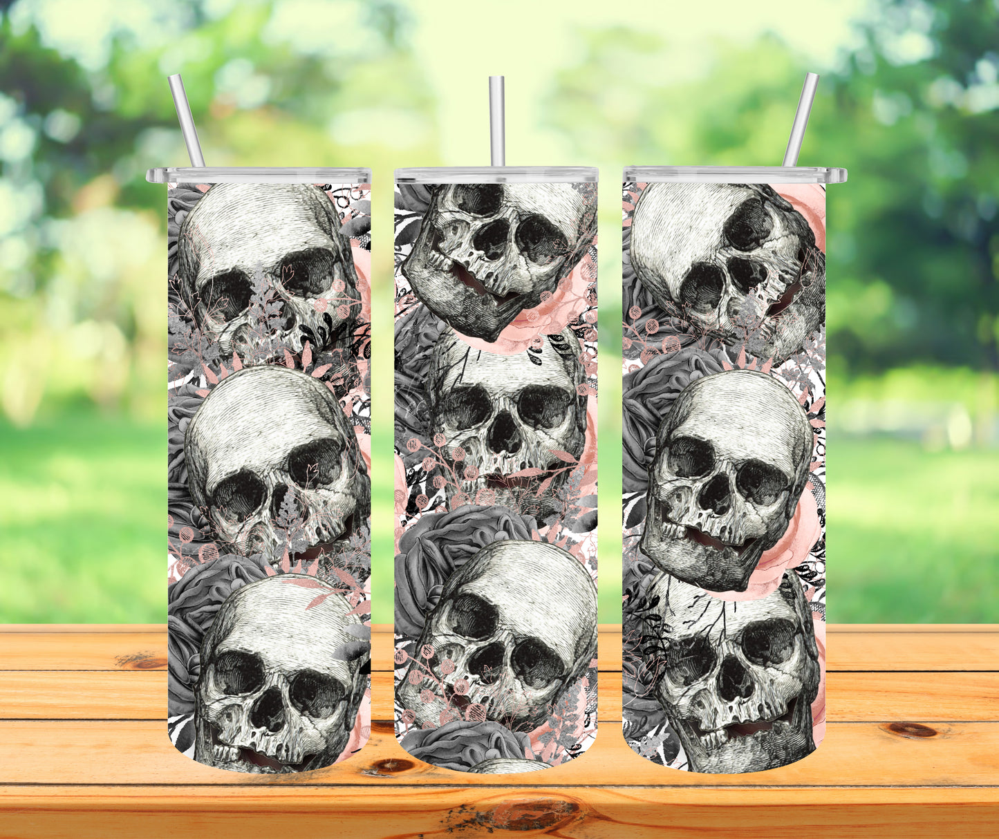 Pink Skull Tumbler