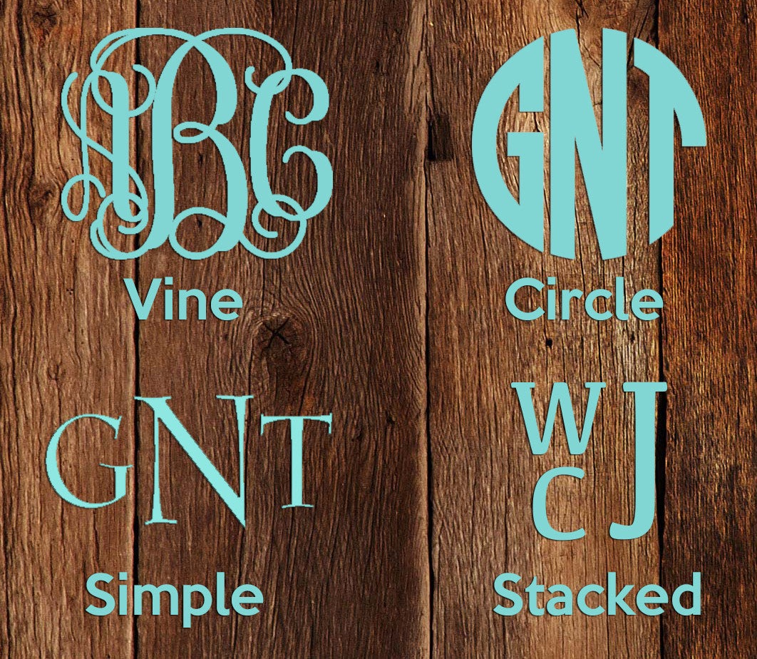 3 inch Monogram Decal - The Elegant Lace