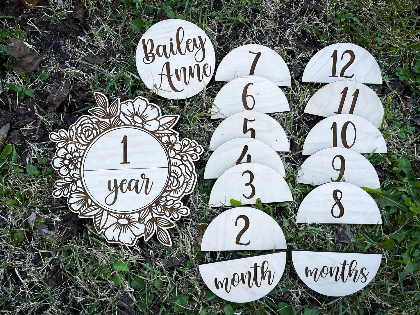 Interchangeable Floral Milestone Marker