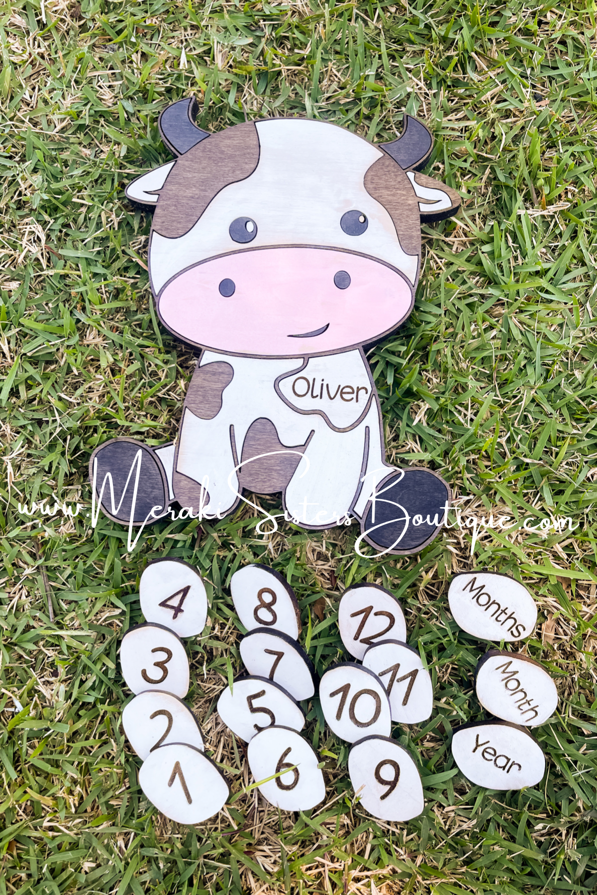 Interchangeable Cow Milestone Marker