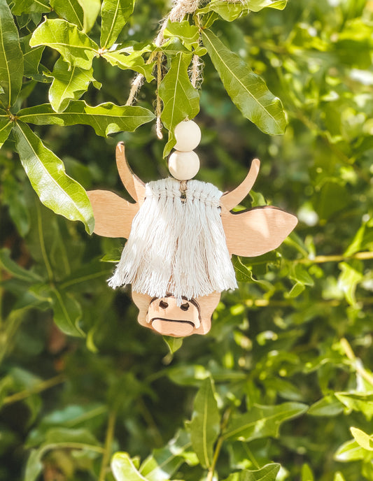 Highland Cow Car Charm