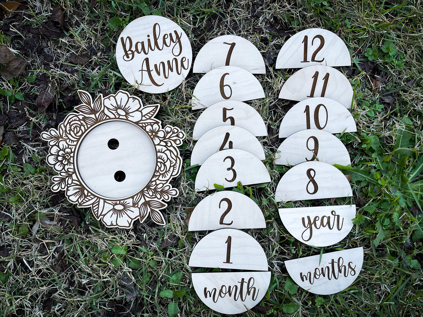 Interchangeable Floral Milestone Marker