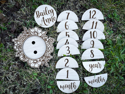 Interchangeable Floral Milestone Marker