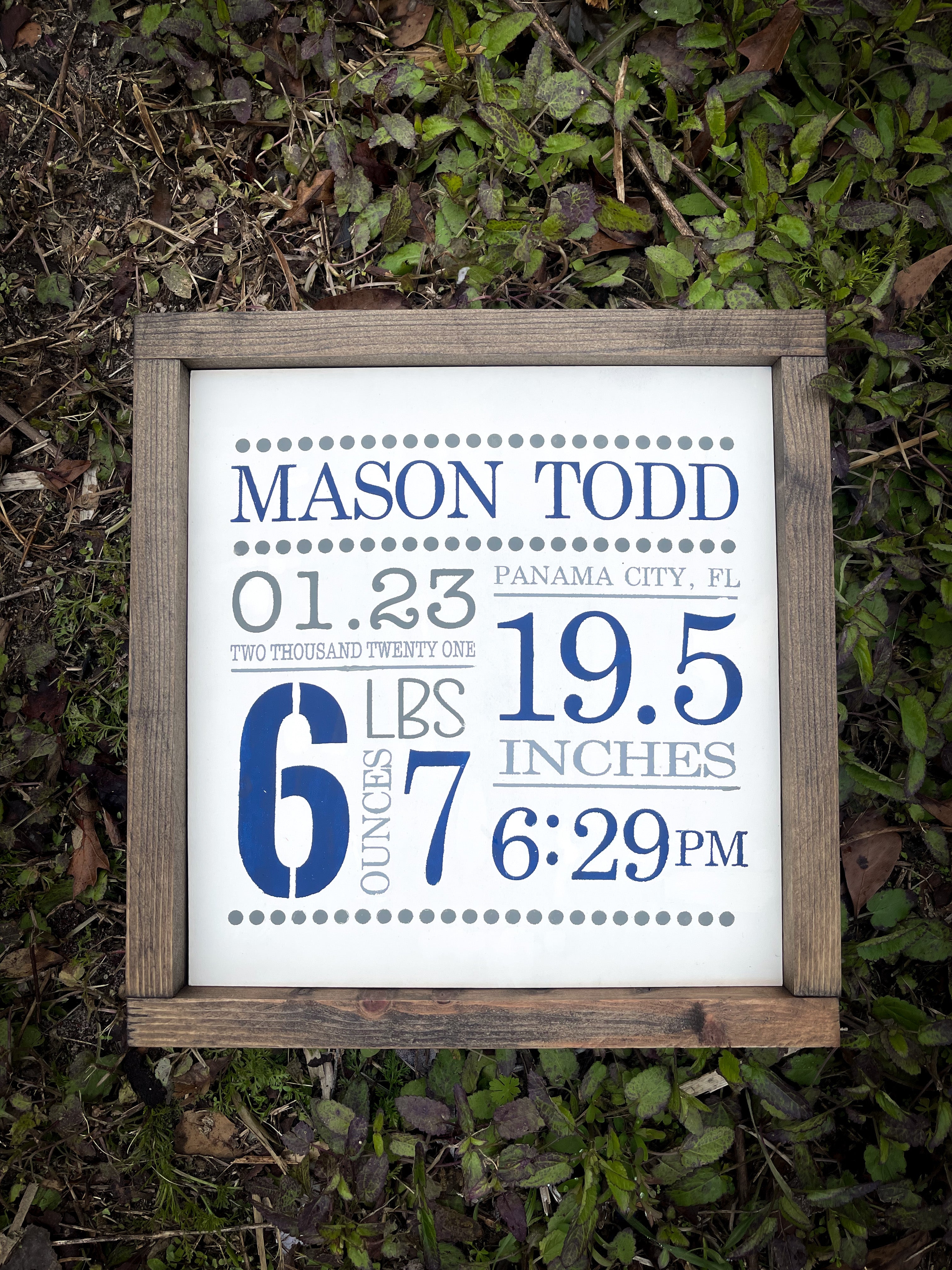 Baby Birth Stats Sign – Meraki Sisters Boutique
